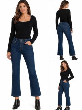 Armani Exchange Blue Denim Slight Flare Jeans - Size 6